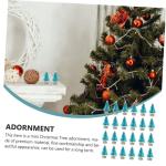 5 Sätze Mini-Weihnachtsbaum Mini-weihnachtskiefer Mini-weihnachtsbäume Weihnachtsbaumdeko Weihnachtsbäume Geschmückt Künstlicher Christbaumschmuck Sisal-Seide Blue 24 Stück *