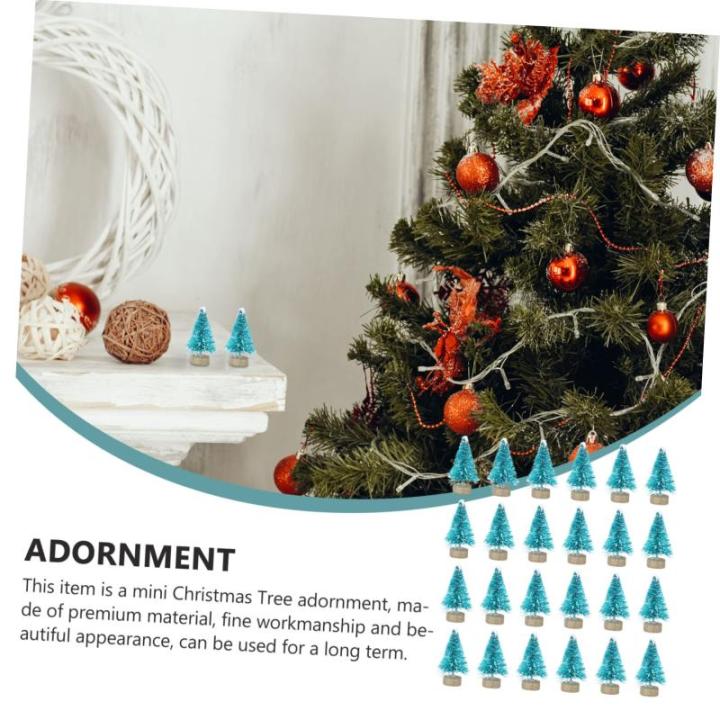 5 Sätze Mini-Weihnachtsbaum Mini-weihnachtskiefer Mini-weihnachtsbäume Weihnachtsbaumdeko Weihnachtsbäume Geschmückt Künstlicher Christbaumschmuck Sisal-Seide Blue 24 Stück *