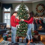 Kuro sagol Künstlicher Weihnachtsbaum Tannenbaum 210cm, Ø 110cm, 1150 Spitzen, schwer entflammbar, realistischer Christbaum Tanne mit Ständer, Schnellaufbau Klapp-Schirmsystem