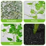 Kunstplant, eucalyptus, klimop, 60 cm, , zeer realistisch plastic kunstplant, decoratieve planten voor woonkamer, woning, badkamer, keuken, 3 stuks