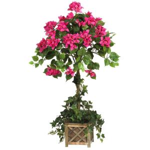 86,4 cm Künstlicher Bougainvillea-Formschnitt mit Holzkiste
