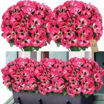 10 bundels kunstbalkonbloemen als echt balkon, kunstbloemen, buiten, uv-bestendig, weerbestendig, kunstbalkonplanten, balkonbloemen voor huis, vensterbank, bruiloft, decoratie (roz