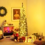 180 cm kerstboom met ledverlichting, kunstkerstboom met 390 takken en 180 ledlampen, dennenboom, kerstdecoratie voor kantoor, woning, winkel (180 cm)