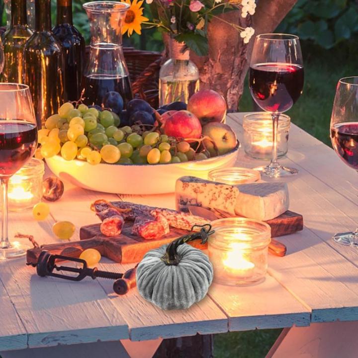 Minis Samt-Kürbisse – Künstliche Künstliche Dekorative Bunte Schaumstoff-Kürbisse | Handgemachte Halloween-Ernte-Gemüse-künstliche Simulations-Kürbisse, Bauernhaus-rustika