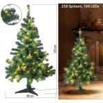 Kerstboom verlichting: kerstboom met vloerstandaard, 120 cm, 250 takpunten, 100 leds (kunstkerstboom led)