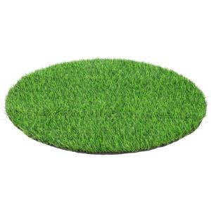 Kunstrasen-Tischsets Runde Kunstrasenmatte Kunstrasen-Rasenfliesen-Teppich Flauschige Zotteln Runder Teppich Kunstrasen-Unterlage für Hunde Terrassen Veranden 50 cm