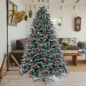 Künstlicher Weihnachtsbaum, 4 Fuß/5 Fuß/6 Fuß/7 Fuß/8 Fuß/9 Fuß/10 Fuß, hochwertige unbeleuchtete, realistische Weihnachtsdekoration aus Fichte mit dichten Zweigen, Metalls