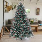 Künstlicher Weihnachtsbaum, 4 Fuß/5 Fuß/6 Fuß/7 Fuß/8 Fuß/9 Fuß/10 Fuß, hochwertige unbeleuchtete, realistische Weihnachtsdekoration aus Fichte mit dichten Zweigen, Metalls