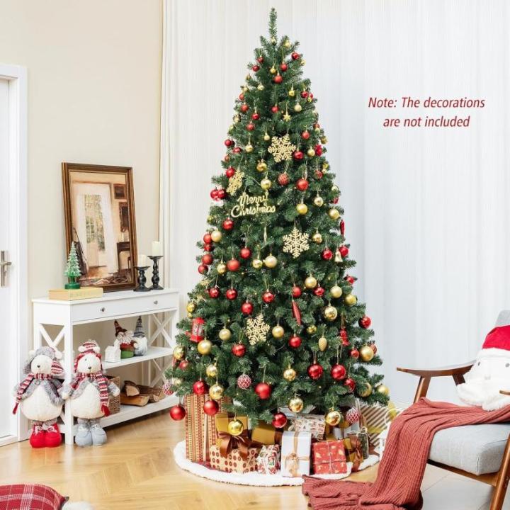 Künstliche Weihnachtskiefer, Schneebedeckter Weihnachtsbaum Mit Metallständer, Künstlicher Weihnachtsbaum for Zuhause, Büro, Außen- Und Innendekoration, Einfache Montage, 2,4 