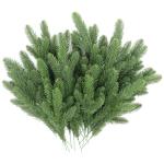 25 stuks kunstdennentakken, groene planten, dennennaalden, kunstmatige dennentakken, knutselaccessoires voor slinger, krans, kerstversiering en woontuindecoratie