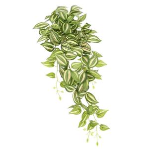 Kunstmatige Tradescantia hanger klimop ranken slinger, kunstplant struik plant rankende plantenhanger kamerplant klimop, klimop, 151723GNR, ca. 80 x 28 x 26 cm