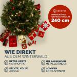 Kerstboom Kunstmatig 1057 Tips Metalen Voet 240 cm PVC Dichte Takken Kerstboom Groen