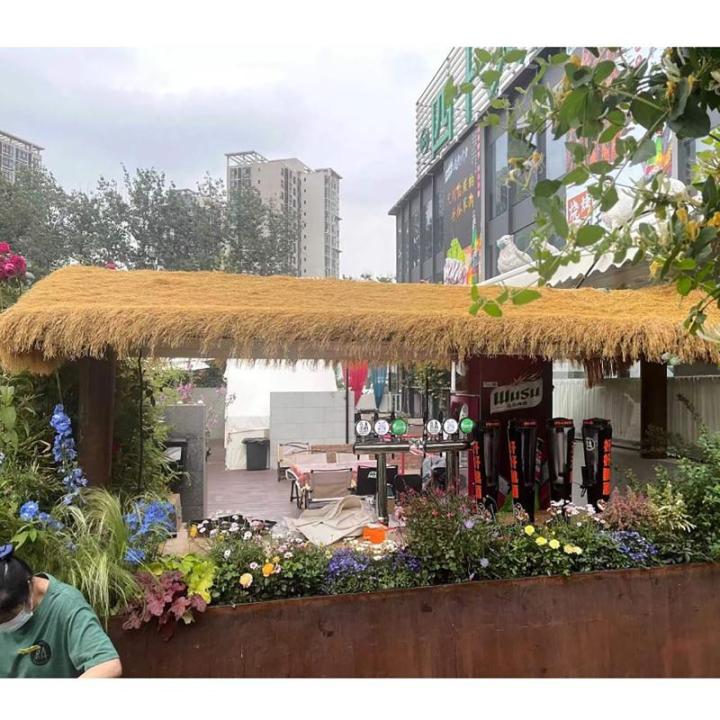 Künstliche Strohdach, Synthetisches Reetdach, Künstliche Mexikanische Strohrolle, Synthetische Strohgras-künstliche, Simulation Strohdach, Für Pavillon Garten Terrasse Pergola 