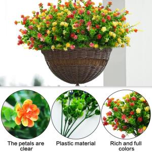 6 bundels balkon weerbestendig herfstbloemen herfst kunstplanten buiten boeket uv-bestendig balkonplanten als echt voor balkonbak, binnen en buiten