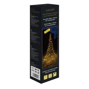 Galaxy Led-dennenboom, 200 cm, met 240 warmwitte en 60 knipperende leds