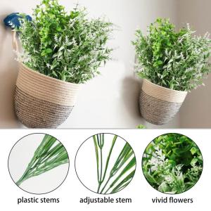 6 STKS Kunstplanten Outdoor Plastic Nep Planten UV Bestand Outdoor Planten Faux Bloemen Bulk Voor Indoor Outdoor Opknoping Planter Tuin Venster Doos Thuis Bruiloft Decor