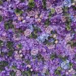 Lila Stoff Hintergrund Blumenwand Simulation Blumenhintergrundwand, Künstliche Wand Blumen Hintergrund 3D Seide Hortensien Blumen Panel Für Foto Hintergrund Home Party Hochzeit H