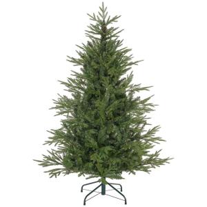 Kunstkerstboom, 150 cm kerstboom met 1724 takpunten, inklapbare metalen standaard, voor kerstdecoratie, groen