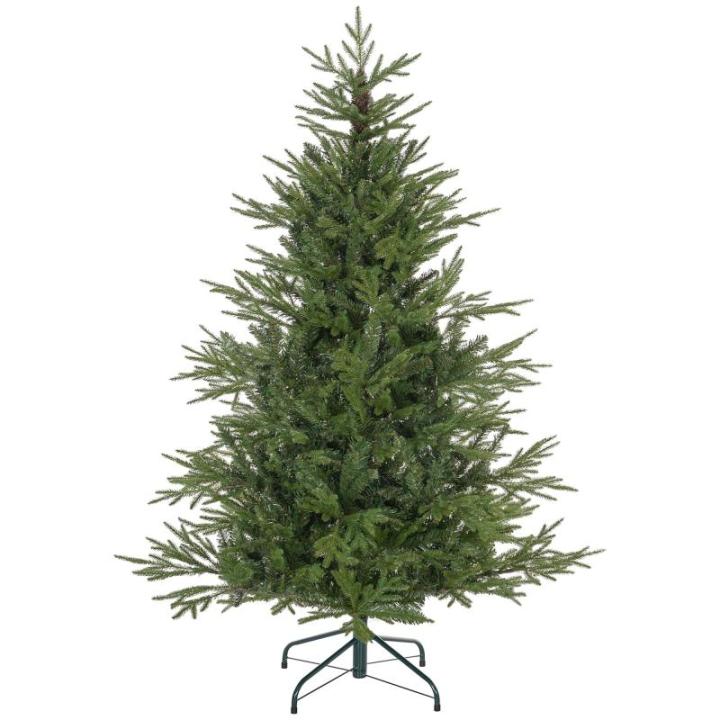 Kunstkerstboom, 150 cm kerstboom met 1724 takpunten, inklapbare metalen standaard, voor kerstdecoratie, groen