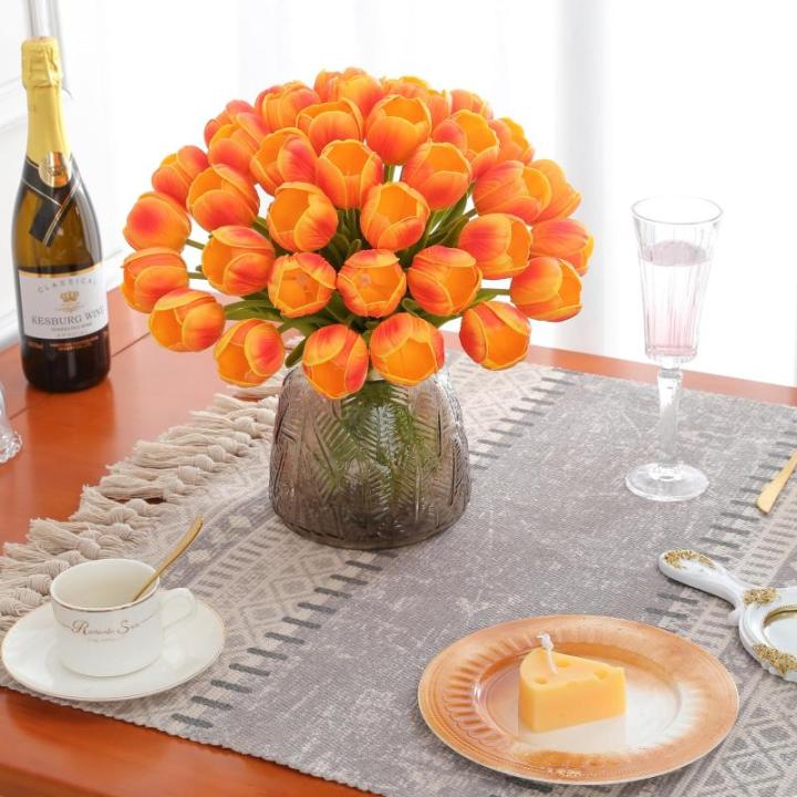 Kunstmatige tulpen (oranje, 15 stuks)