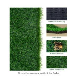 30 mm, kunstgrastapijt voor buiten, 200 x 300 cm, premium simulatie grastapijt, grastapijt, tuingazon voor balkon, binnenplaats, voetbalveld, bruiloft