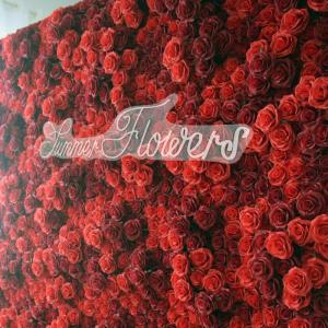 Wand Aus Großen Roten Rosen, Künstliche Blumenwand, 3D-Wand Mit Stoffrücken, Blumen-Seidenhortensie, Blumenwandpaneel, Verwendet Für Hochzeit, Gartenwand, Kirchenwand, Party(3x