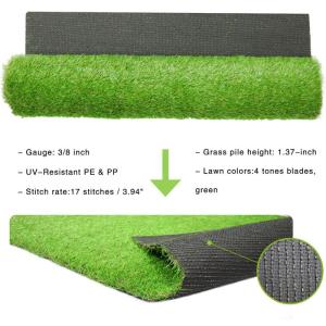 Kunstrasen, Kunstrasen, realistischer Kunstrasen, Dicke Kunstrasenmatte, Rasen für Haustiere, Gartenlandschaft, Außenbereich (4 x 7 Fuß (28 Quadratfuß))