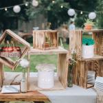 Rozenbox rond, 4 rozen, stevige bloemenbox, wit, 10 jaar houdbaar, cadeau-idee, decoratieve bloemenbox, wit, 14 x 13 x 13 cm