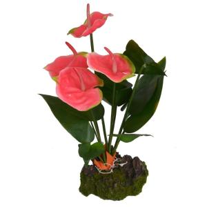 IF-30 Kunststof plant/plastic plant met voet, PINK