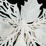 12 stuks glitter kerstster bloemen met 6 stuks glitter kerststrikken decoratie kerstboomversiering kerstdecoratie voor kerstboom Nieuwjaar decoraties