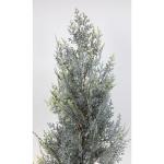 Ceder/conifere in sneeuwlook in pot, GA kunstplant kunstboom, decoratieve boom (80 x 34 cm)