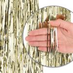 10x klatergoud - goudkleurige klatergoudslinger voor Kerstmis - kerstboomversiering voor de kerstboom - klatergoudgordijn met gladde draden (goudkleurig - 10 stuks)