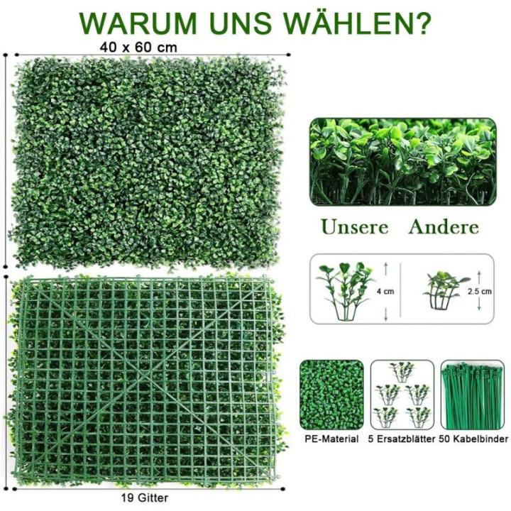 12 stuks kunsthaag hangplanten klimop wijnstok muur voor huis kamer tuin bruiloft slinger buiten decoratie - 40x60cm