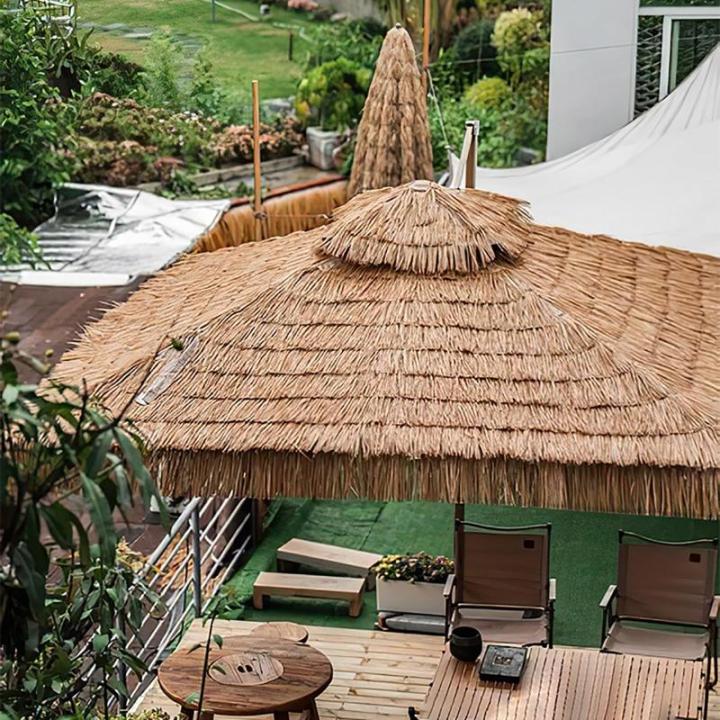 Künstliches Strohdach, Künstliche Mexikanische Strohrolle, Künstliche Palmenstrohrollen, Kunststoff Gefälschtes Strohdach, Simulation Strohfliese, Für Garten Pavillon Holzhaus