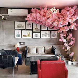 Künstliche Kirschblütenbäume, künstlicher rosa Kirschbaum, für Zuhause, Hochzeit, Party, Garten, Büro, Dekoration, künstliche Pflanze, künstliche Blumenranken