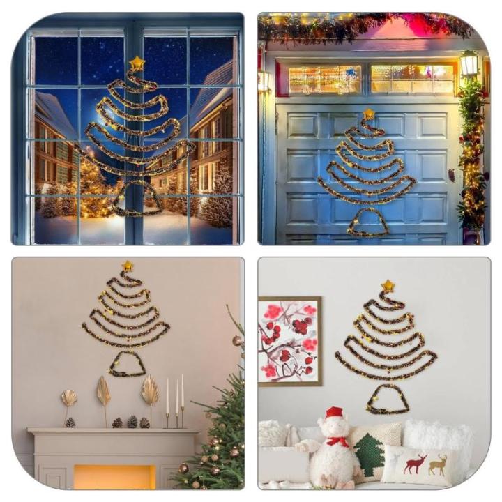 Hängender Weihnachtsbaum, Wand-Weihnachtsbaum | Hängender beleuchteter Weihnachtsbaum - Weihnachtsdekoration, Partys, dekoratives Zubehör, platzsparender Baumschmuck zum Aufhän