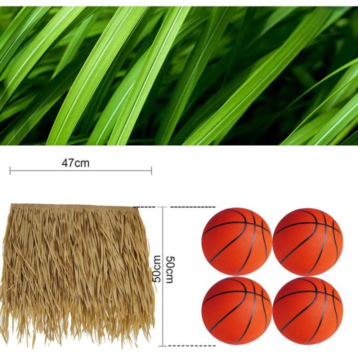 Simulatie strodakpannen daktuintegels kunstmatige palmdak strodakpannen moeilijk ontvlambaar - 0,5 x 0,47 m/st. tuin terras dek paviljoens muur huis (grootte: 10 stuks, kleur: vuur