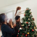 Kerstverlichting met ring, 400 leds, kerstboom lichtketting met 8 strengen, 2 m, kerstverlichting, lichtnet voor 150 cm - 240 cm boom (warm wit)