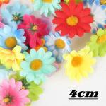 100 stuks mini kunstmatige zonnebloemhoofden kunstmatige gerbera madeliefje bloemen hoofden voor doe-het-zelf handwerk (gemengd)