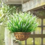 8 bundels , lavendel, outdoor, kunstbloemen, zoals echt weerbestendig, uv-bestendig, struiken, namaakbloemen, kunstbloemen, kunstbalkonplanten, decoratie voor tafel, raam,
