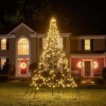 Led-kerstboom voor buiten, 3 meter, 480 leds, inclusief mast, warm wit