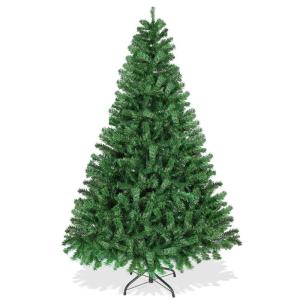 5FT künstlicher Weihnachtsbaum mit 550 PVC-Astspitzen, Weihnachtsbaum mit faltbarem Metallfuß, einfache Montage, Weihnachtsdekoration für Zuhause und Büro