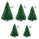 Künstlicher Weihnachtsbaum mit dicken Zweigspitzen, abnehmbarer Metallständer, saisonale Dekoration, Baum für Winterparty, 2,4 m
