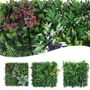 Künstliche Hecke Pflanze Wand Heimdekoration Simulierter Rasen Simulierte Pflanze Wandpflanze Blumen Wanddekoration 50 x 50 cm(2)