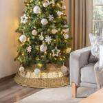 Kerstboom kraag boerderij kerstboom decoraties boom rok kerstboom basis ring (champagne)