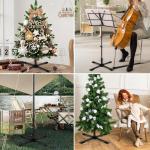 Künstlicher Weihnachtsbaumständer, Weihnachtsbaumsockel - Faltbare künstliche Baumstütze,Ersatz-Weihnachtsbaumbein aus Metall, Weihnachtsbaumzubehör für den Garten, den Garte