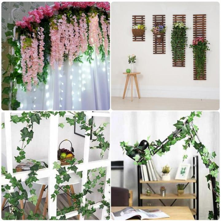 Kunstmatige Klimop Slinger 12 Stuks Decoratieve 86Ft Kunstmatige Wijnstokken voor Bruiloft, Feest, Tuin, Kantoor, Muur