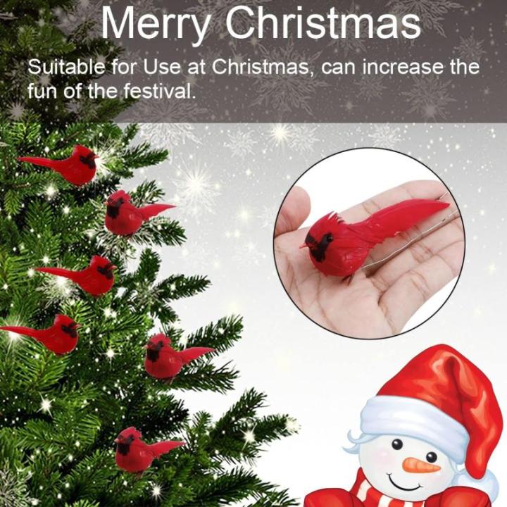 Rode kardinaal, kerstboomdecoratie, vogelknutselset voor boom, huis, tuin, feestdecoraties in de open lucht (B1-10 stuks Cardinal)