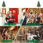 Kunstkerstboom met verlichting, dennenboom, groen, pvc, met sneeuweffect, met dennenappels, kerstdecoratie met metalen standaard