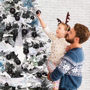 24 stuks glitter zwarte bessen stelen, kunstmatige rode bessen plukken, glitter, zwarte bessen, takken, kerstbessen, steel, picks voor kerstboom, doe-het-zelf, knutselen, bruiloft,
